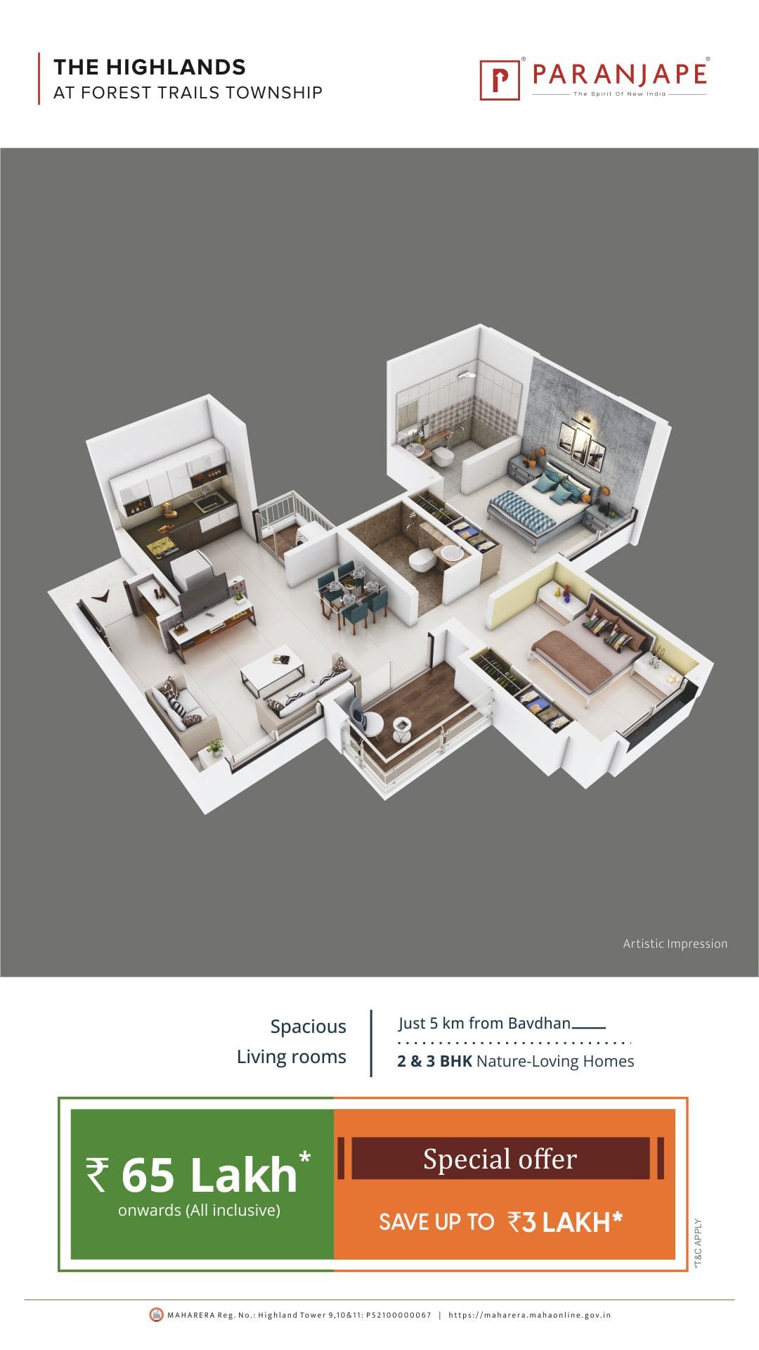 2 & 3 BHK Homes, Forest Trails Township, Pune Paranjape